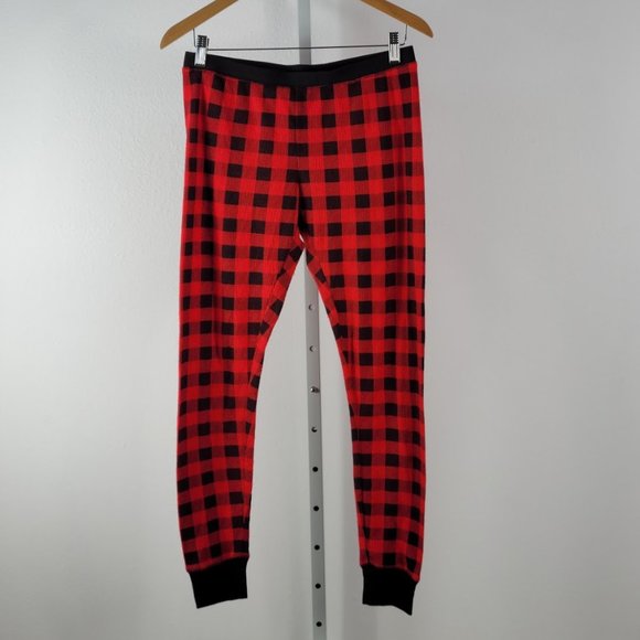 Nordstrom Other - NORDSTROM plaid thermal pants pajamas red Sz M